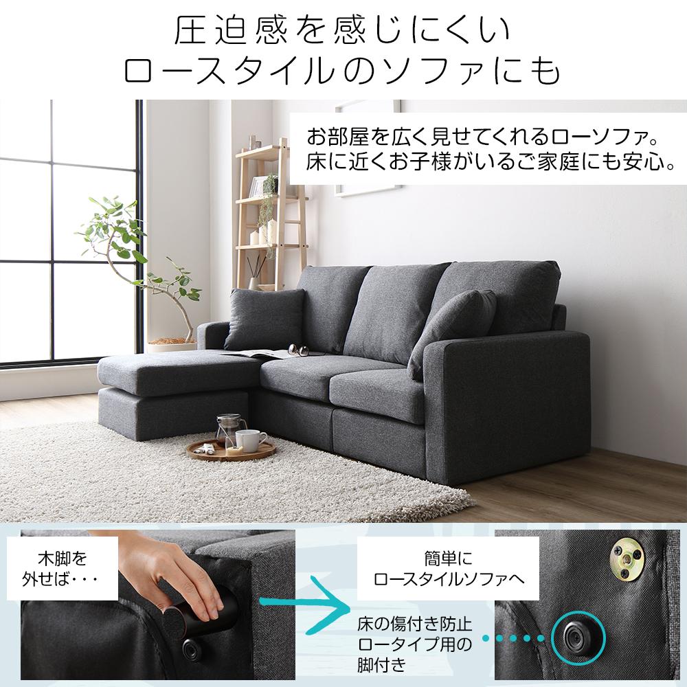 広々使える 3人掛け カウチソファ - テスト環境2