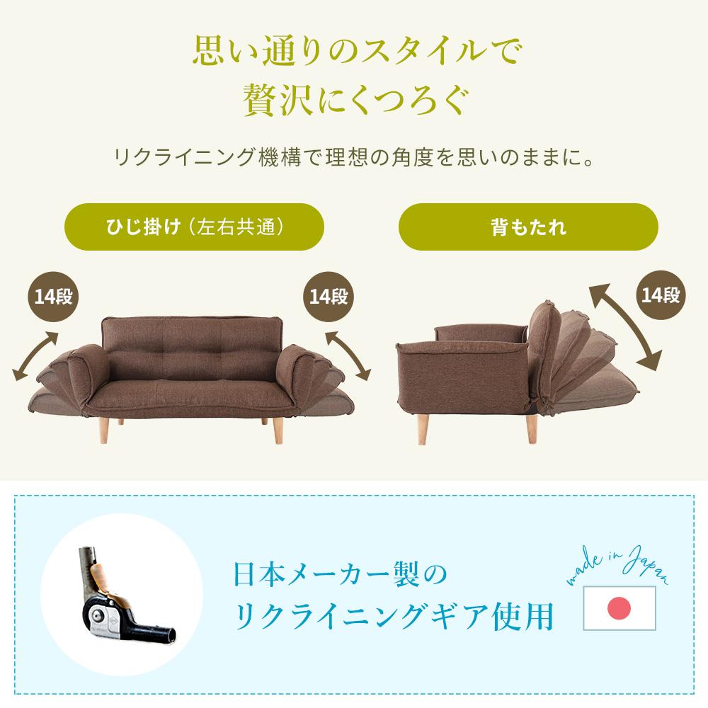 日本製リクライニングカウチソファ 『Coroli』 コロリ(2人掛け) - テスト環境2