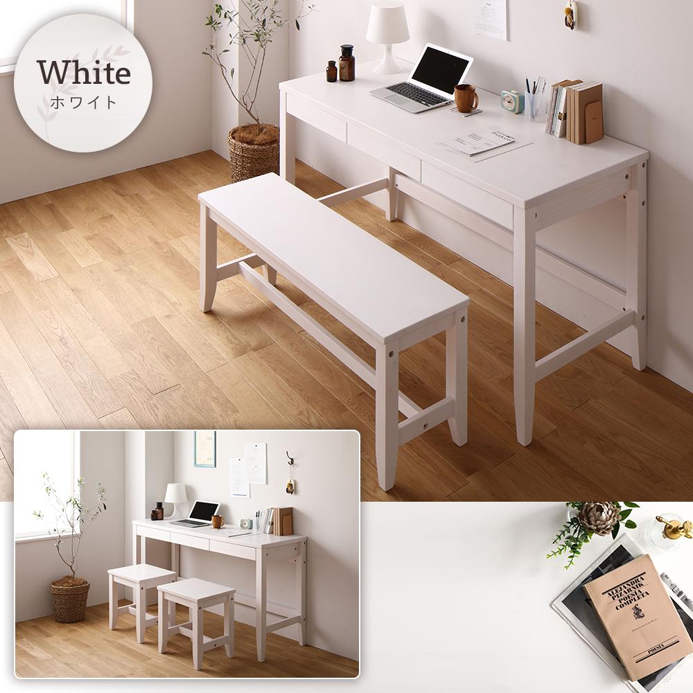 天然木 デスクセット(デスク+ベンチ) - テスト環境2