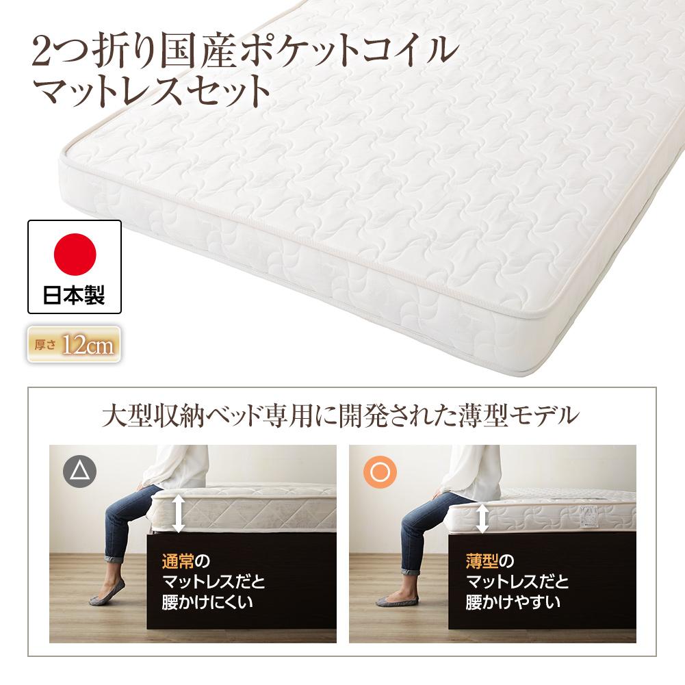 【組立設置あり】日本製 ヘッドレス バネ式跳ね上げベッド - テスト環境2