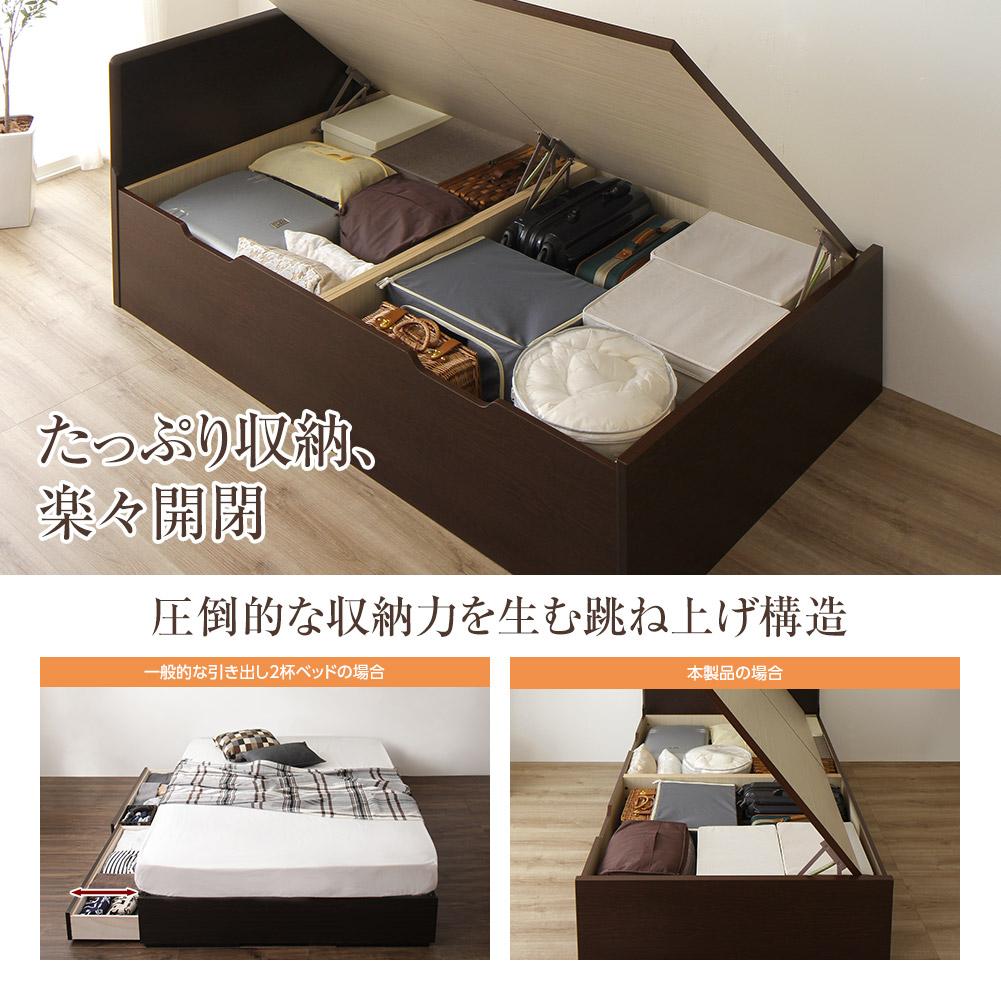 【組立設置あり】日本製 フラットヘッド バネ式跳ね上げベッド - テスト環境2
