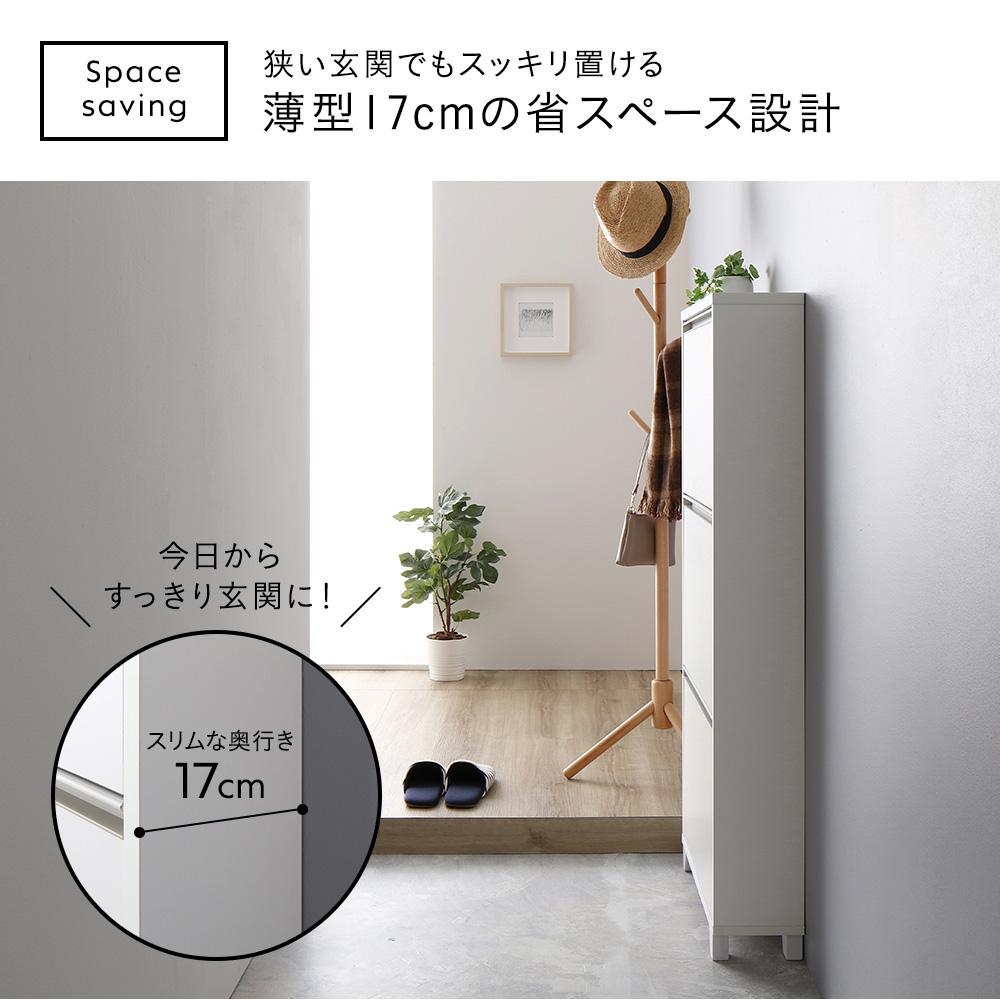薄型 フラップ式シューズラック - テスト環境2