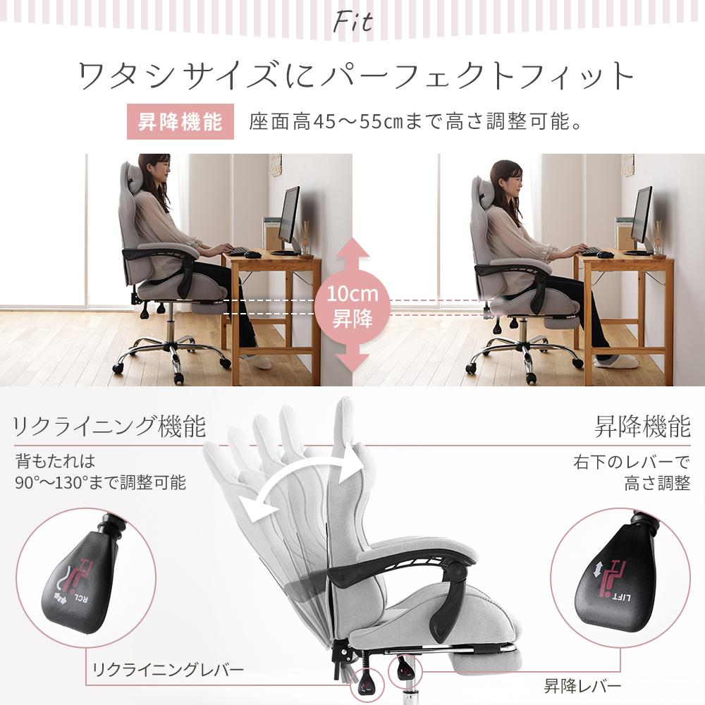 ファブリック素材のフルスペックゲーミングチェア - テスト環境2