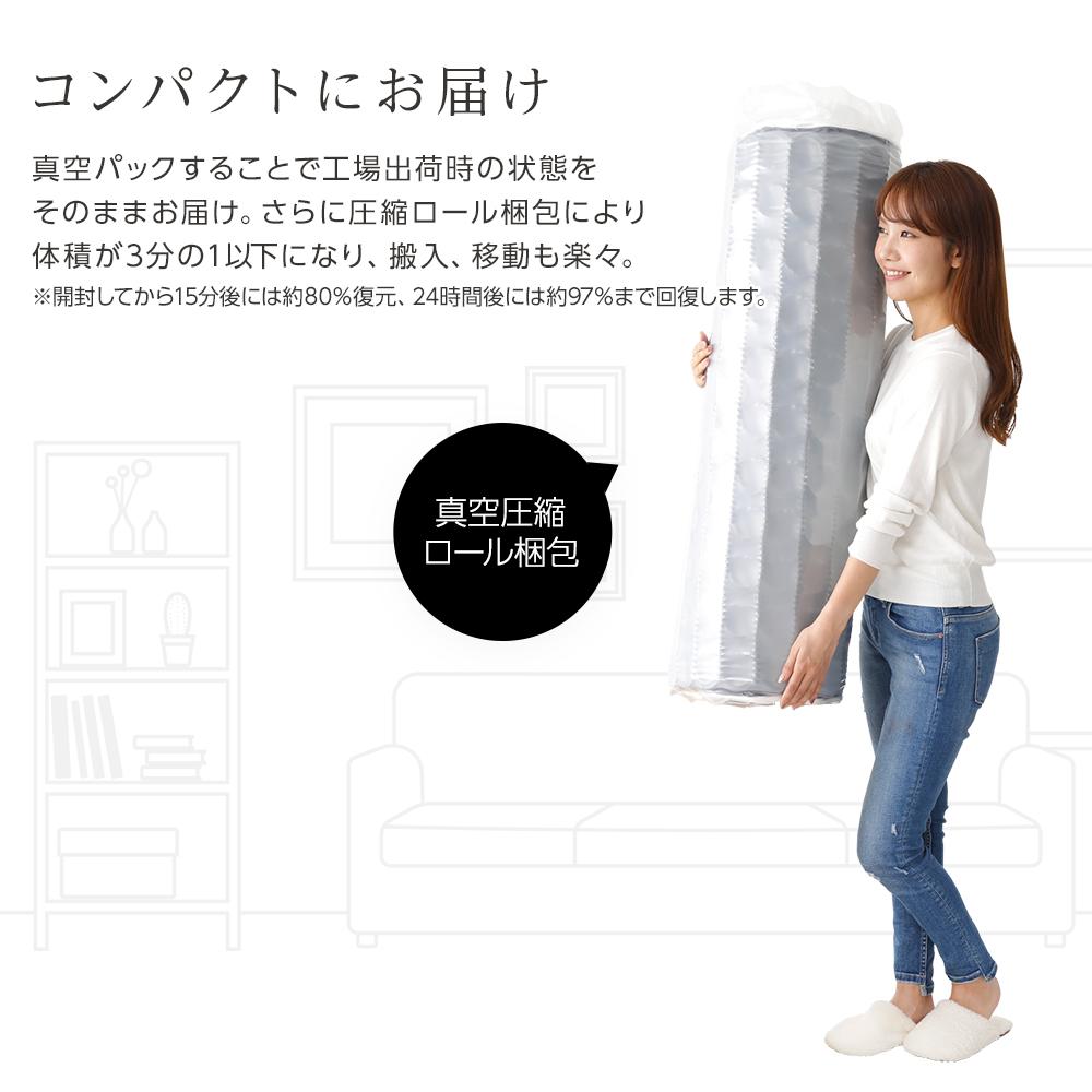 ヘッドボード棚付き スチールパイプベッド - テスト環境2