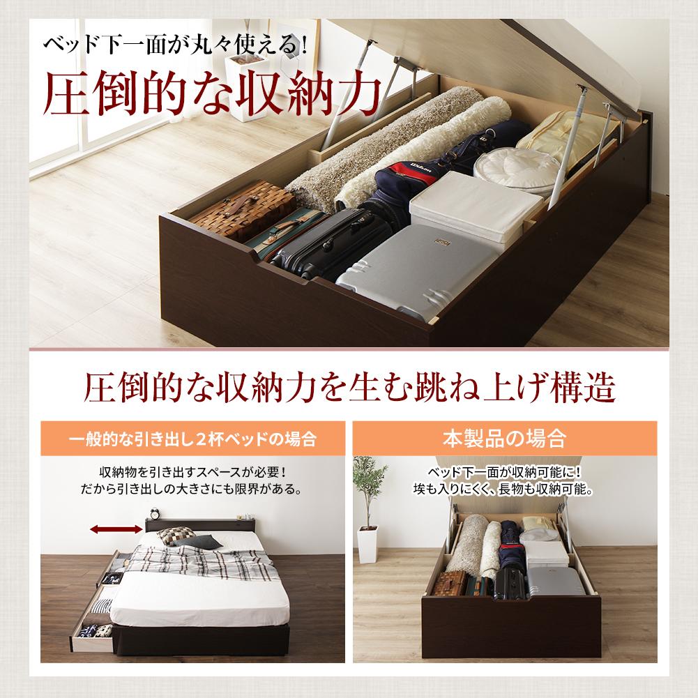 【お客様組み立て】日本製 ヘッドレス跳ね上げベッド(縦開き) - テスト環境2