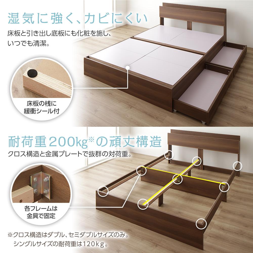 【カントリー】引き出し収納付きベッド『Serest セレスト』 - テスト環境2