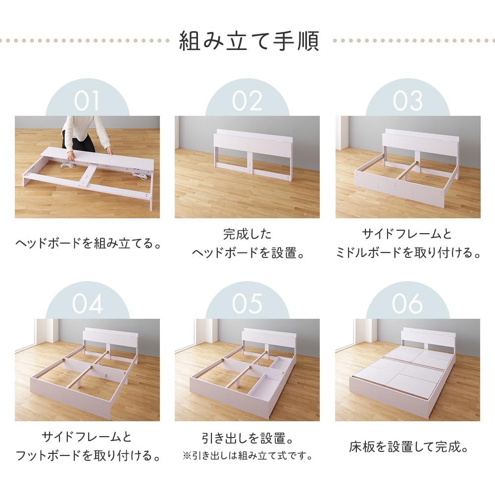 引き出し収納ベッド 連結『Serest セレスト』 - テスト環境2