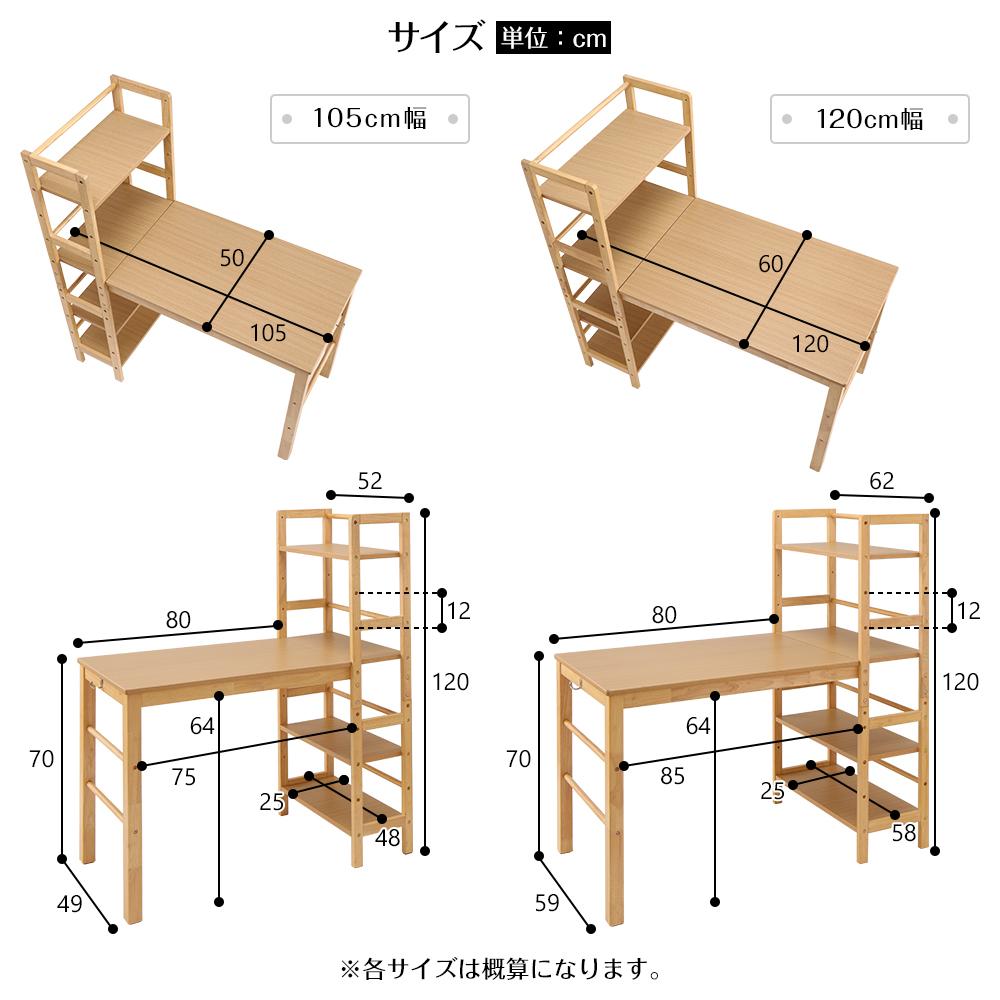 天然木 ラック付きパソコンデスク - テスト環境2