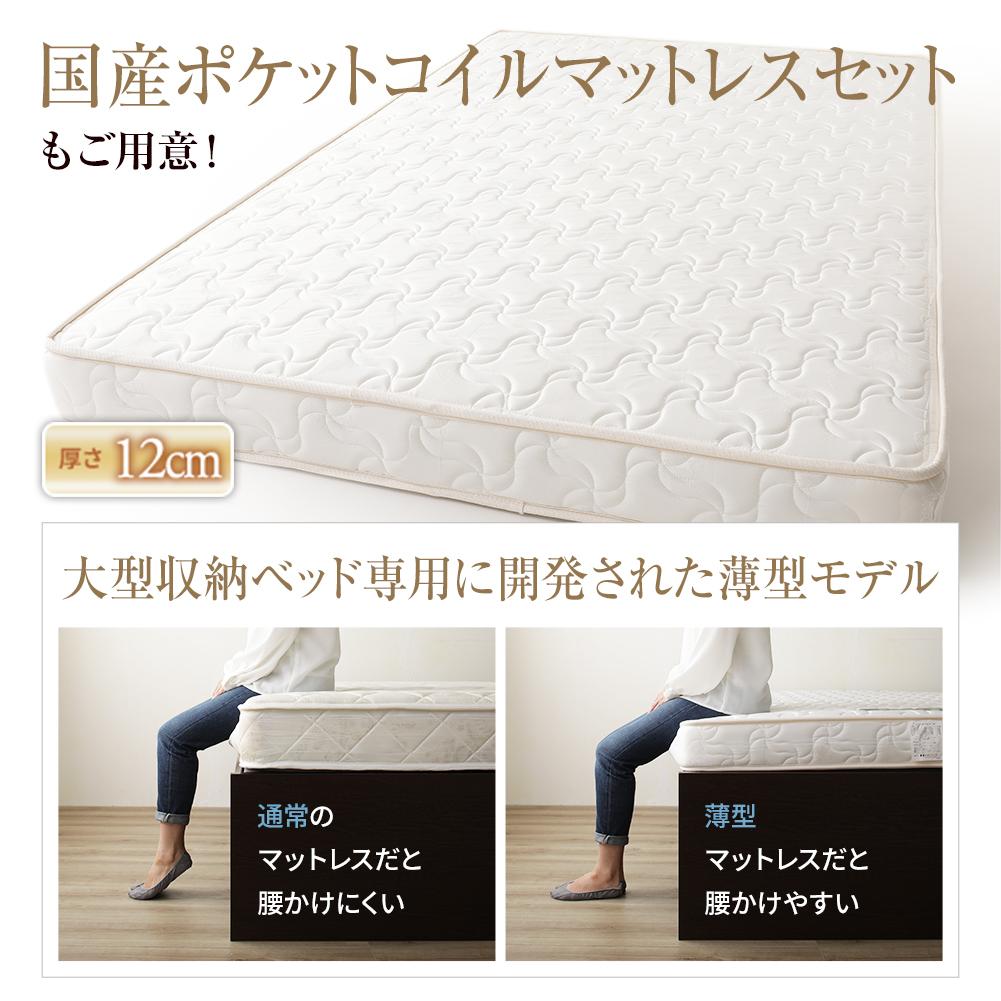 【組立設置あり】日本製フラットヘッド跳ね上げベッド（横開き） - テスト環境2