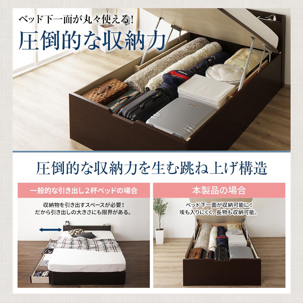 【組立設置あり】日本製 薄型棚付き跳ね上げベッド（横開き） - テスト環境2