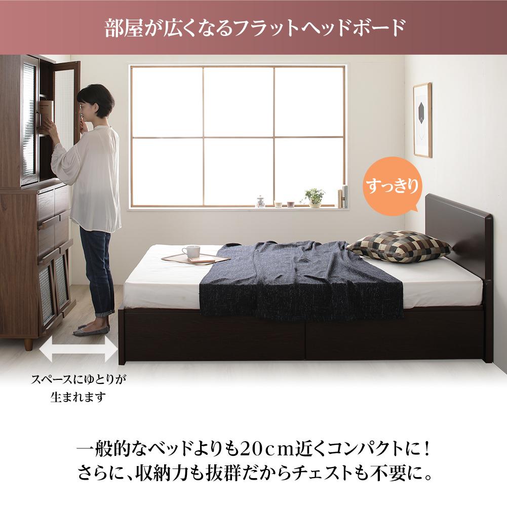 【お客様組み立て】日本製 フラットヘッドボックス収納ベッド - テスト環境2