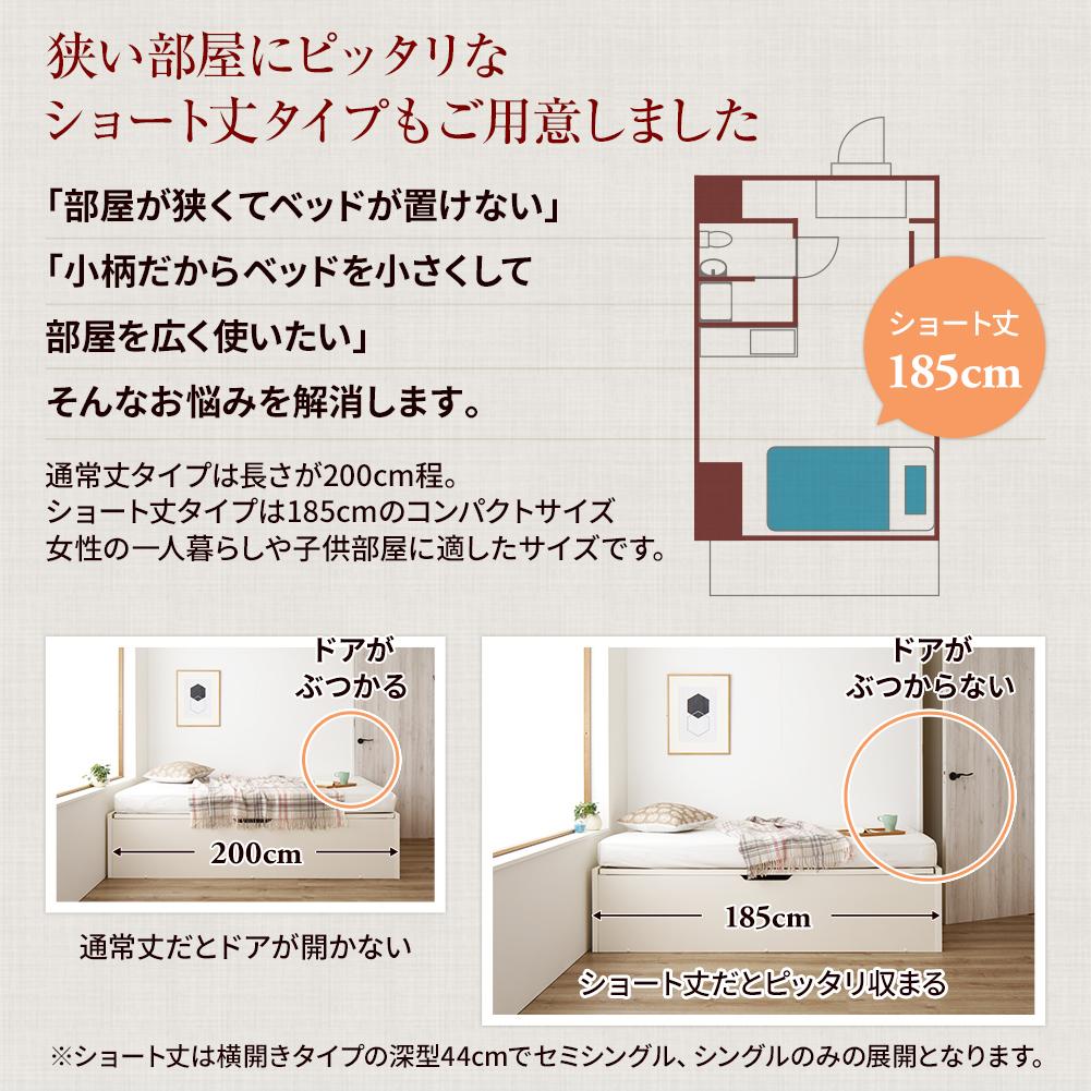【お客様組み立て】日本製 ヘッドレス跳ね上げベッド（横開き） - テスト環境2