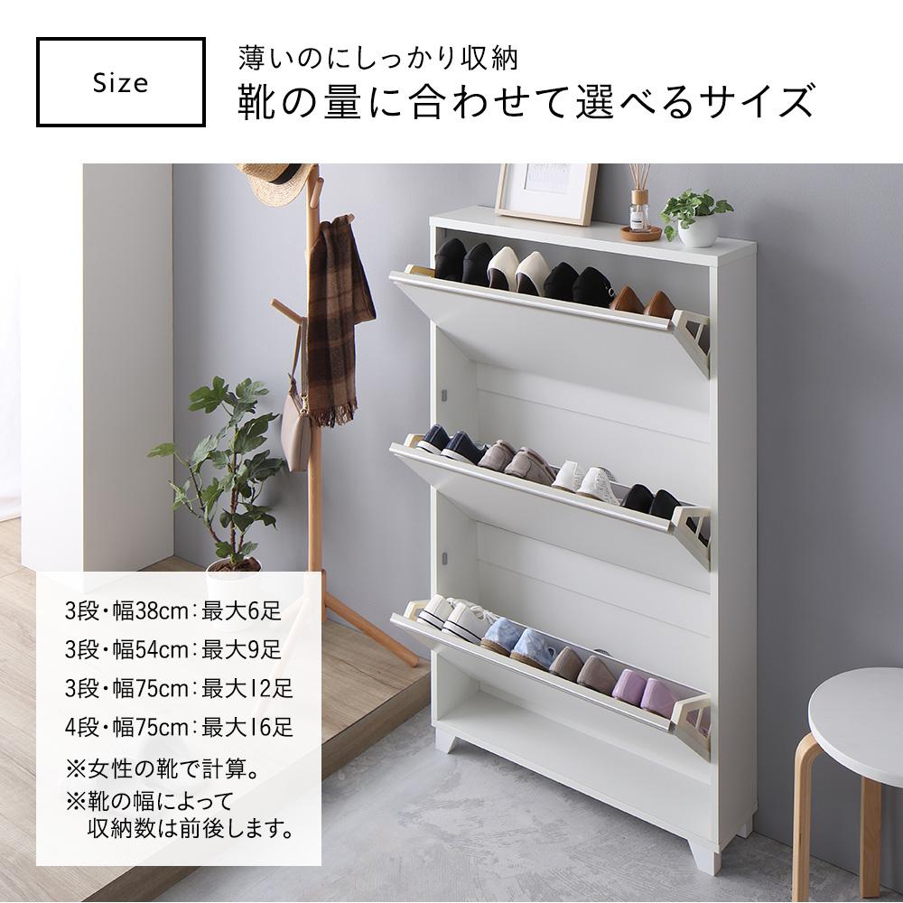 薄型 フラップ式シューズラック - テスト環境2