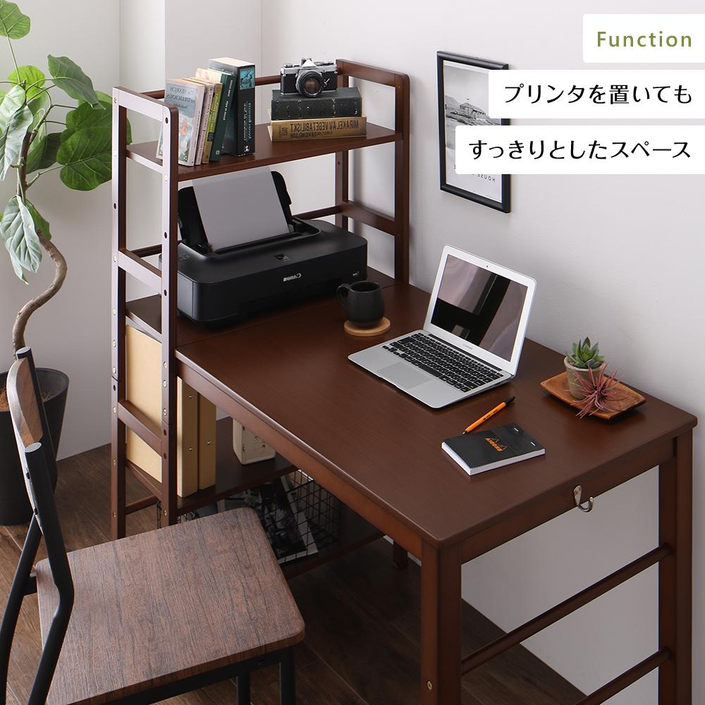 天然木 ラック付きパソコンデスク - テスト環境2