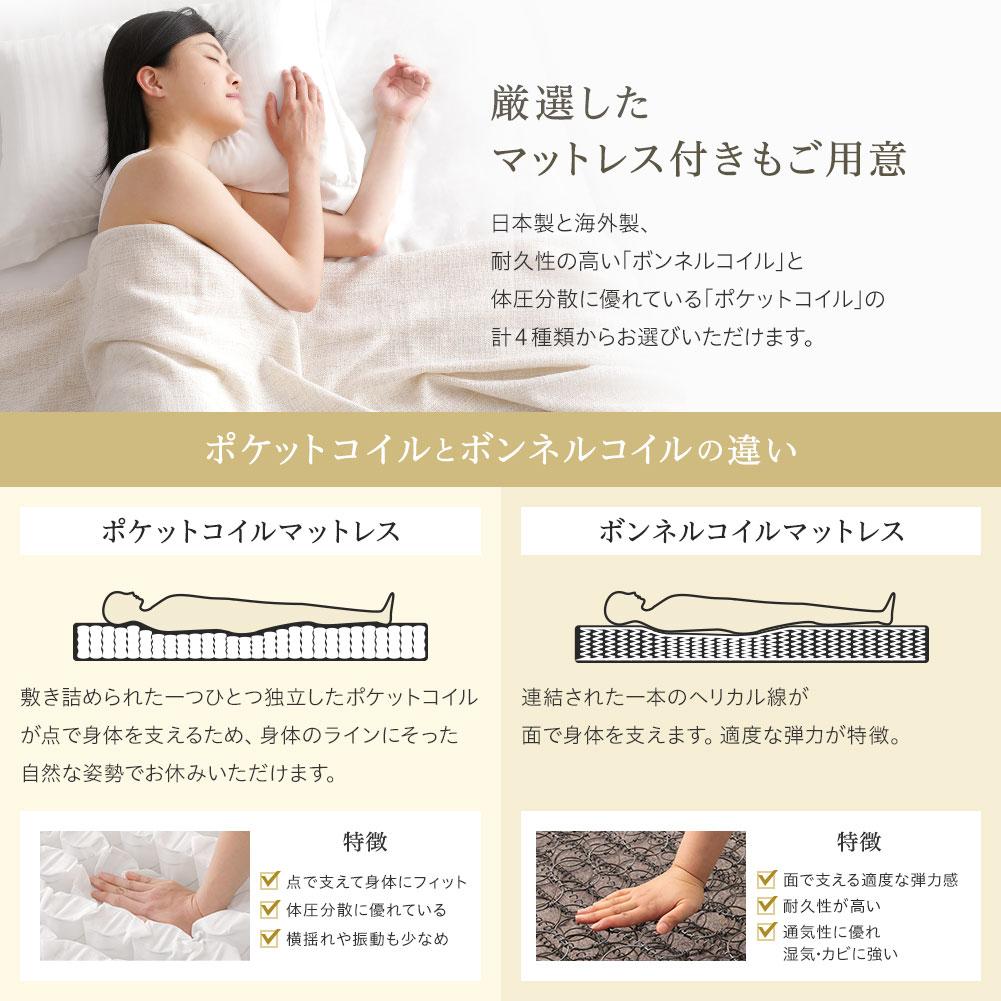 国産 照明付きモダンデザイン収納ベッド - テスト環境2