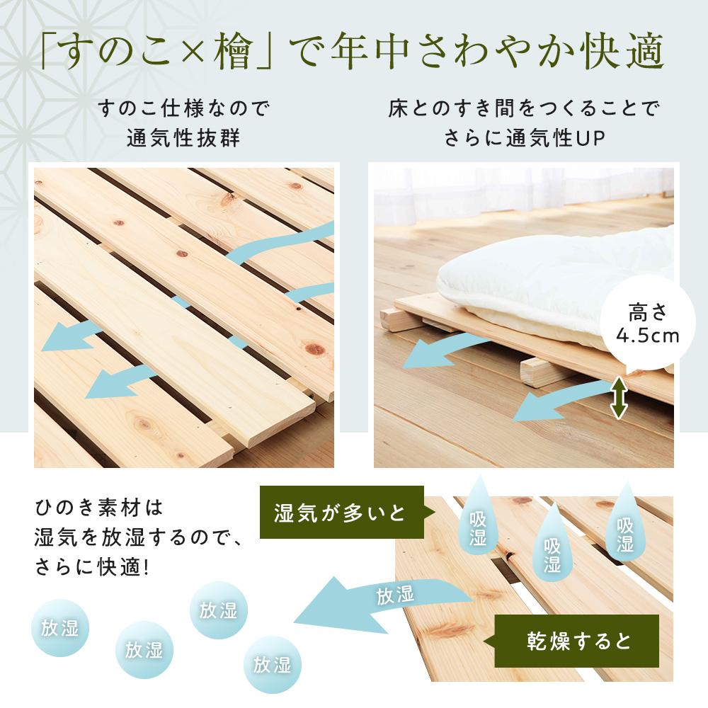 国産ひのき 折りたたみすのこベッド - テスト環境2
